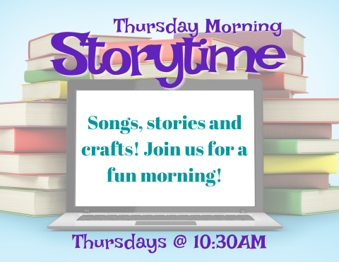 Songs, stories and crafts! Join us for a fun morning!