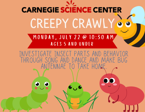Image of bugs and text for Science Center visit