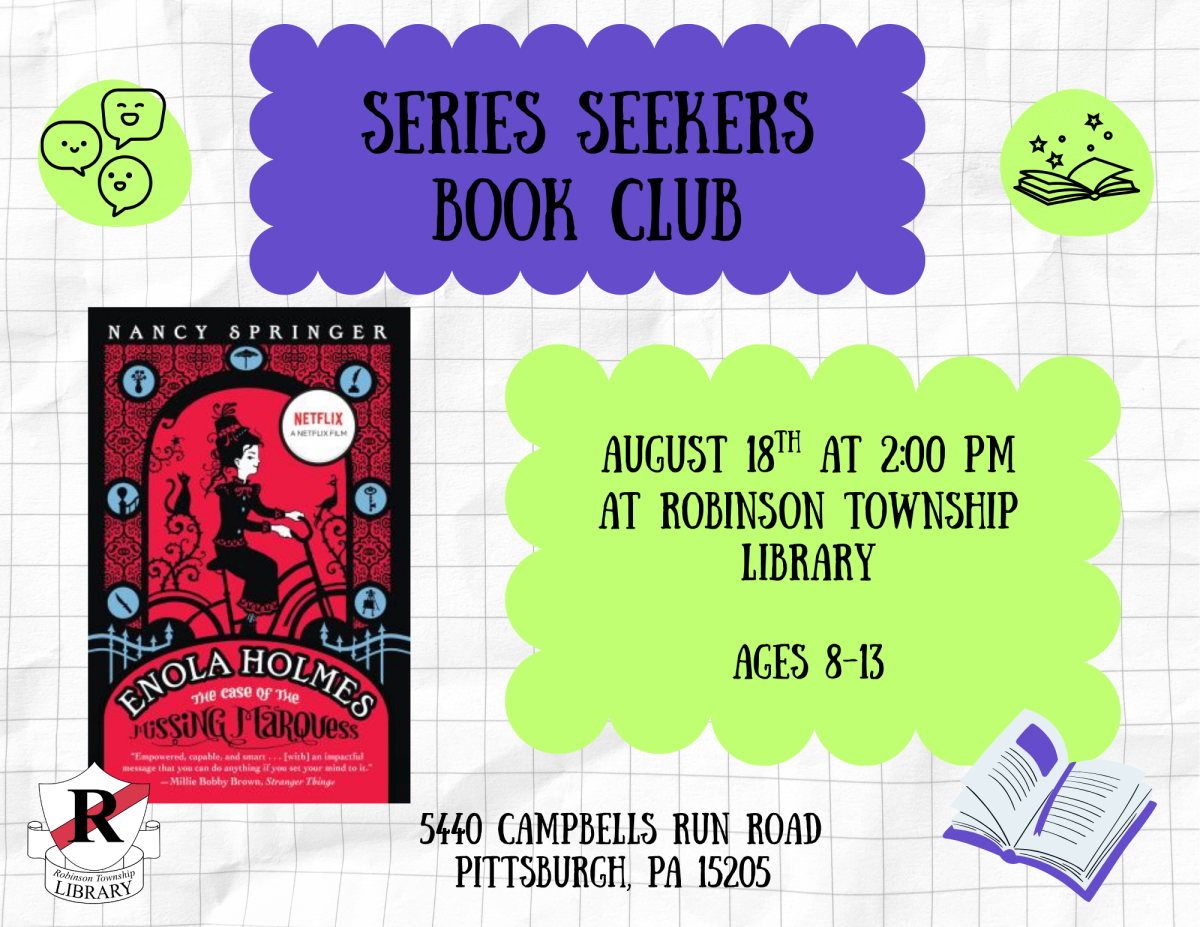 Series Seekers Book Club; Ages 8-13; July 21st at 2 PM
